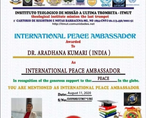 International Peace Ambassador;Brazil